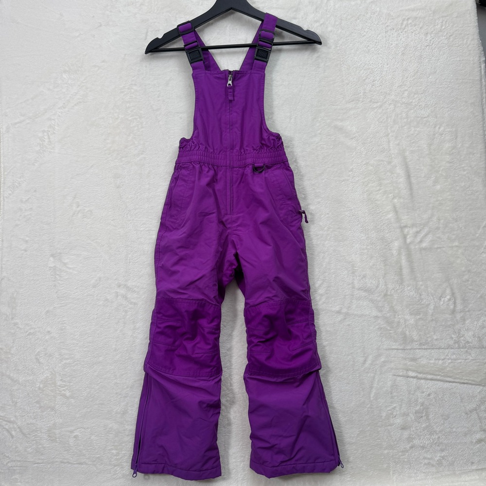 Lands' End Snow Bib Kids 6 Purple The Squall Grow-A-Longs Winter Ski Overalls
